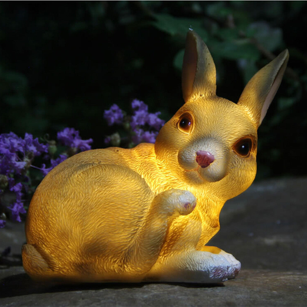 LED Waterproof Rabbit Shape Solar Powered Lamp Landscape Ornament  17x14x10cm ZopiStyle