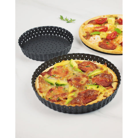 1pc 5Inches/8Inches/9Inches Simple Thicken Round Removable Bottom Non-stick Pan Pizza Cake Baking Tray Large ZopiStyle