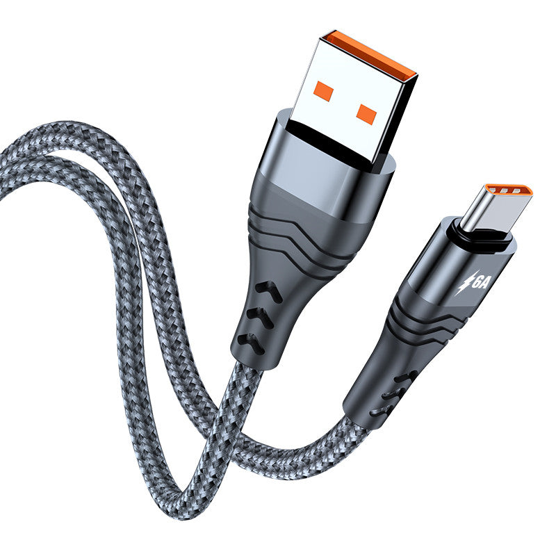 Usb Type C Cable 6a 66w Fast Charging Usb C Charger Cable Data Cord For Huawei Xiaomi Samsung Oppo 1 meter ZopiStyle
