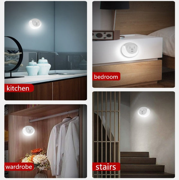 Night Light Human Body Induction Magnetic Usb Rechargeable Light Cool light ZopiStyle