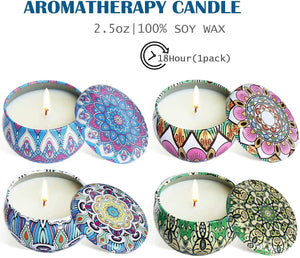 12Pcs/Set Soy Wax Scented Candles Ethnic Style for Travel Home Wedding Birthday Decoration 23 * 15.8 * 10cm ZopiStyle