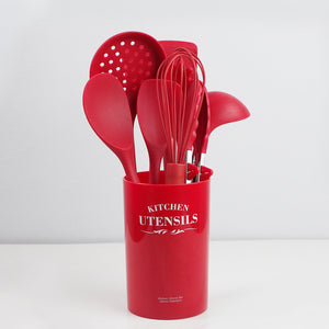 Silicone Cooking Tools Kitchen Utensils Heat-resistant Nonstick Spatula/Shovel/Soup Spoon 9 PCS/ set ZopiStyle