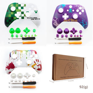 Front Top Up Shell Case Housing Face Plate for Xbox One S Controller Game Cover  Purple skull ZopiStyle