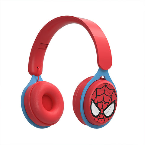 Foldable Y08 Head-mounted Bluetooth-compatible  Earphone Multifunctional Stereo 360 Degree Surround Sound Effect Wireless Headphones Headset DR-24 (Spiderman) ZopiStyle