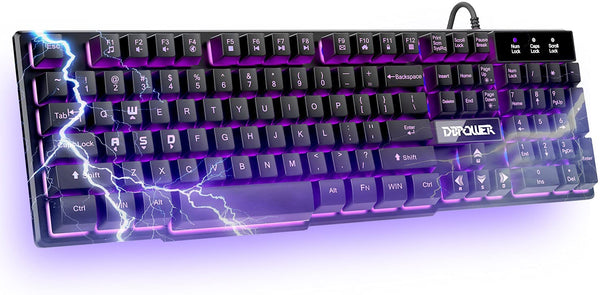 [US Stock] DBPOWER Gaming Keyboard with 3 Colors Breathing LED Backlit ZopiStyle