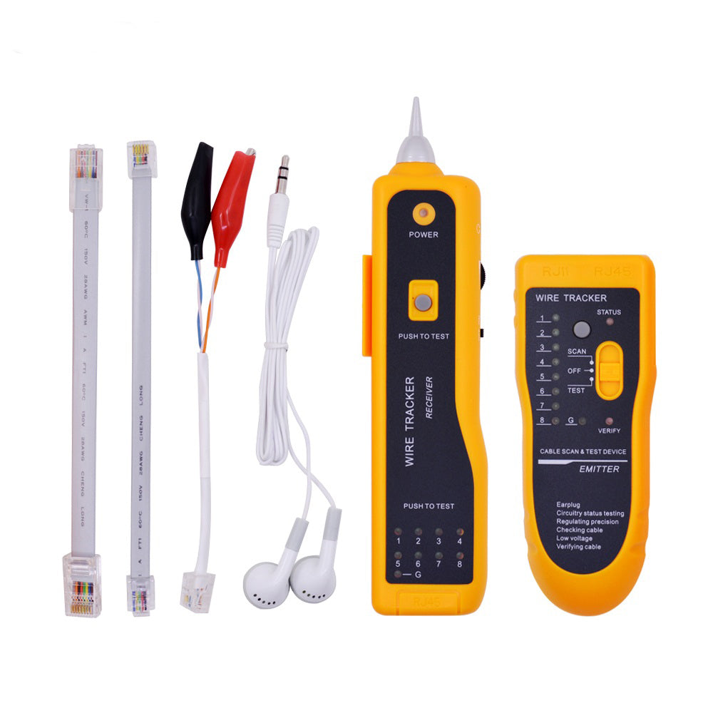 JW-360 Telephone Wire Tracker Tracer Toner Ethernet LAN Network Cable Tester Detector Line Finder As shown ZopiStyle