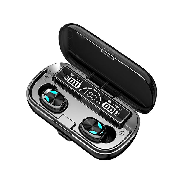X8 Wireless  Headsets Earphones With Charging Box Led Power Display Sports In-ear Tws Stereo Touch Bluetooth-compatible Headphones black ZopiStyle