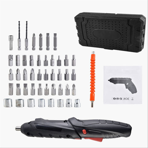 4.2V Electric  Screwdriver Set Mini Folding Usb Lithium Rechargeable  Screwdriver Accessories 4.2v package ZopiStyle