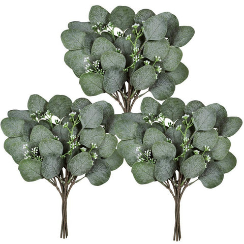 Simulate  Eucalyptus  Leaf Artificial Greenery Holiday Greens DIY Christmas  Decor With Berry ZopiStyle