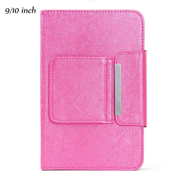 Wireless Bluetooth Keyboard For Tablet PU Leather Case Stand Cover +OTG+pen For Pad 7 8 Inch 9 10 Inch  Pink_7/8 inch ZopiStyle