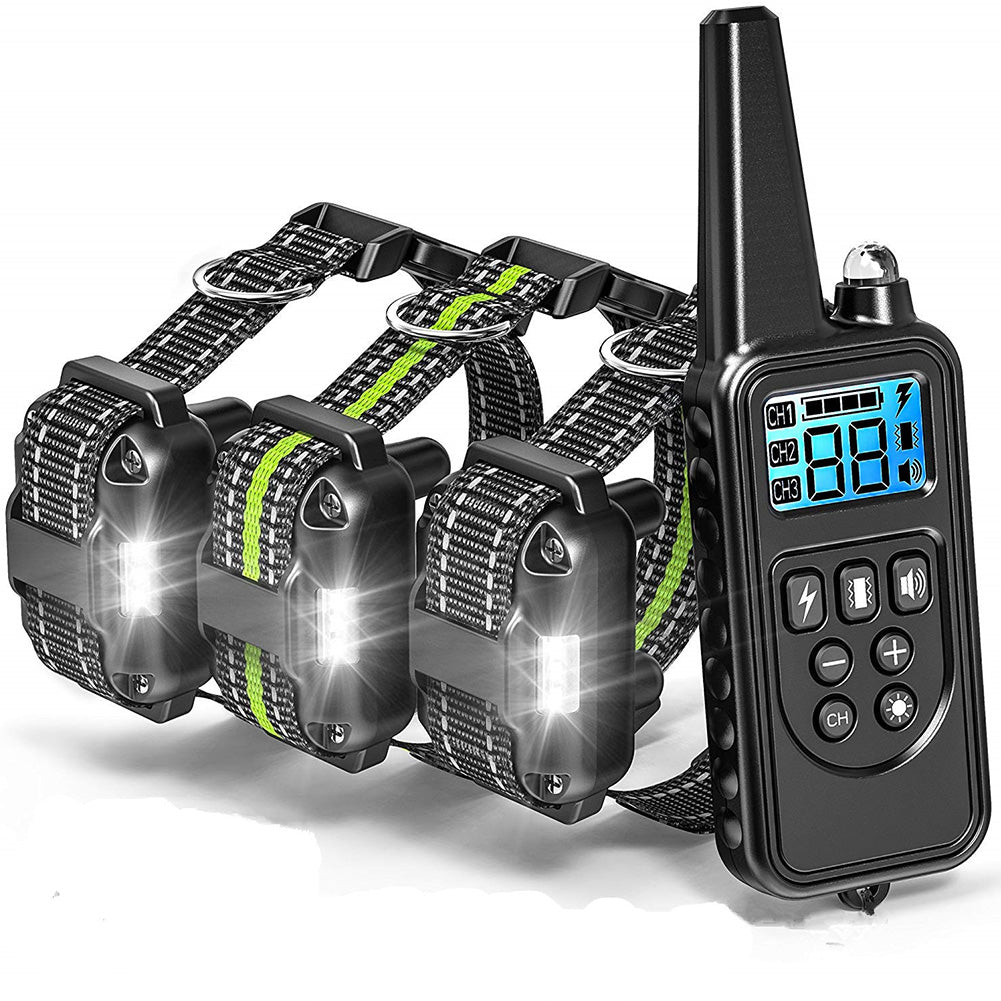 Dog Training Collar Anti Barking Device Remote Control Pet Training Supplies  880-3 ZopiStyle