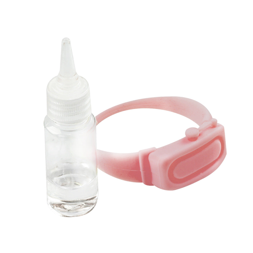 Sanitizer Bracelet Disinfectant Sanitizer Dispenser Bracelet Wristband Hand Sanitizer Dispensing Silicone Bracelet Pink suit ZopiStyle