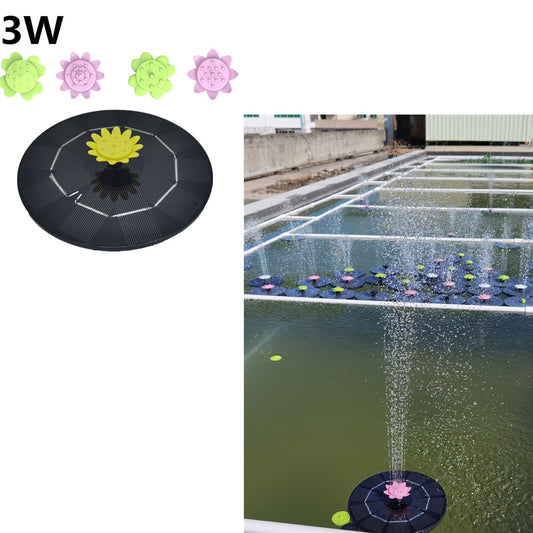 3w High Power Solar Fountain Flower Shape  Nozzle For  Bird Bath  Pond Pool  Fish Bowl  Garden black ZopiStyle