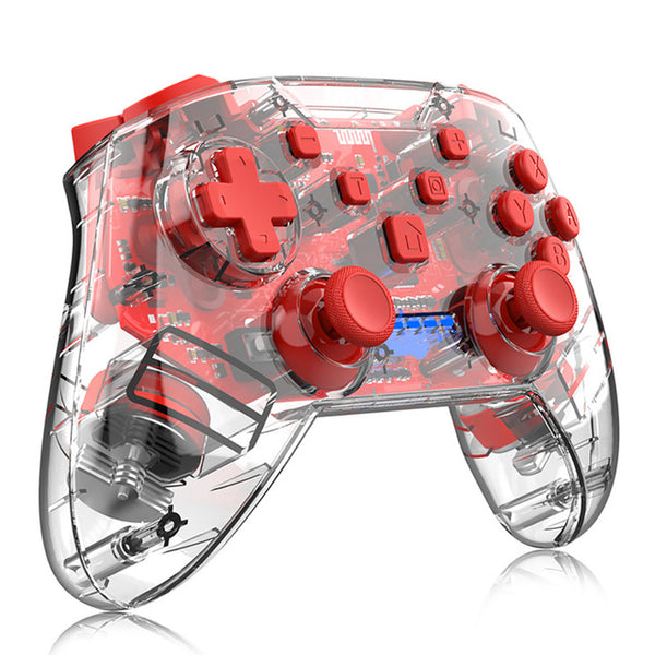 Game Handle Plastic Transparent Wireless Bluetooth Game Controller for Nintendo Switch red ZopiStyle