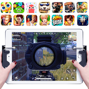 Game Grip Handle Joystick Controller Gamepad Trigger Fire Button Aim Key for iPad Tablet PC black ZopiStyle
