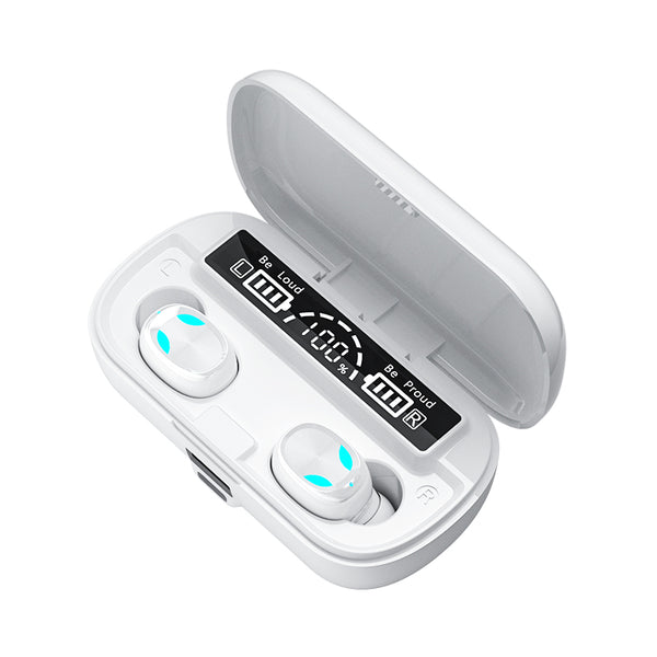 X8 Wireless  Headsets Earphones With Charging Box Led Power Display Sports In-ear Tws Stereo Touch Bluetooth-compatible Headphones White ZopiStyle
