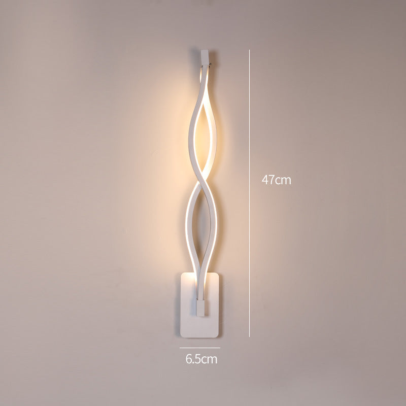 LED Nordic Style Wall Lamp for Living Room Bedroom Bedside Lighting Decoration C white-warm light_monochromatic light ZopiStyle