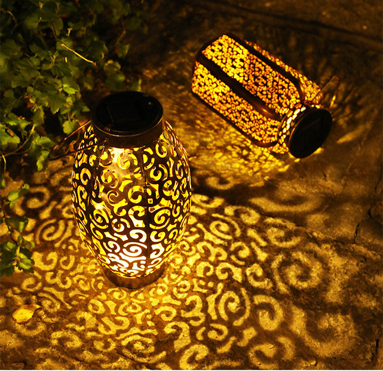 LED Solar Lanterns Outdoor Hanging Decorative Night Light for Table Patio Courtyard Garden  warm light_Oval ZopiStyle