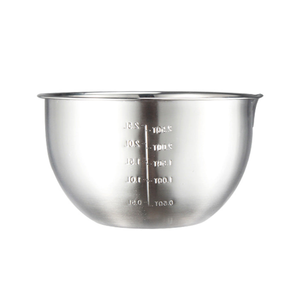 Stainless Steel Mixing Bowls Non Slip Whisking Bowls for Salad Cooking Baking Stainless steel_Inner diameter 20cm ZopiStyle