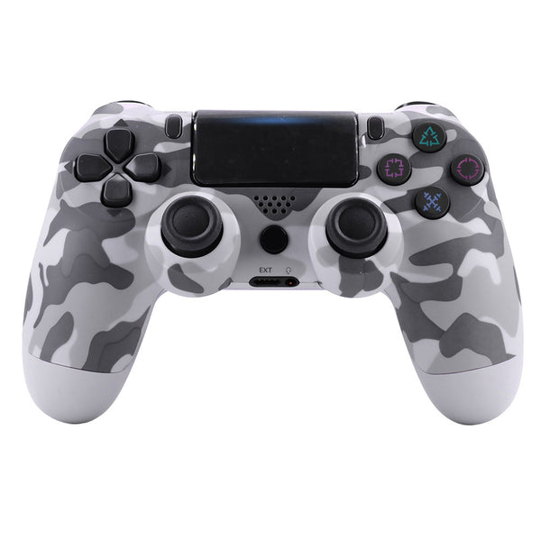 4.0 Wireless Bluetooth Controller Gamepad with Light Strip for PS4 Gray camouflage ZopiStyle