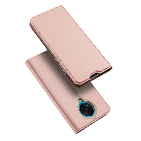 DUX DUCIS For Redmi K30 Pro Leather Mobile Phone Cover Magnetic Protective Case Bracket with Cards Slot Pink ZopiStyle