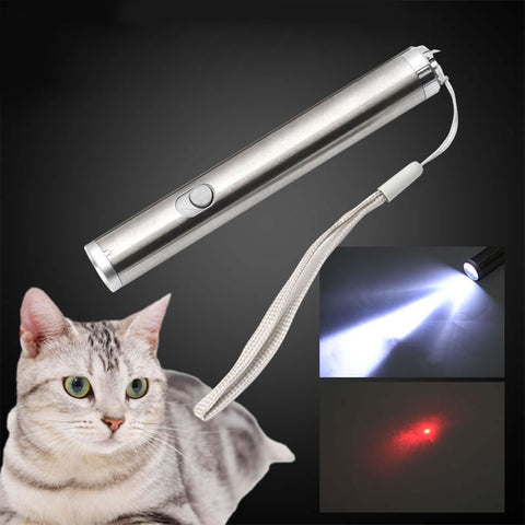 2 in 1 Red Laser Flashlight Cat Teaser Toy ZopiStyle