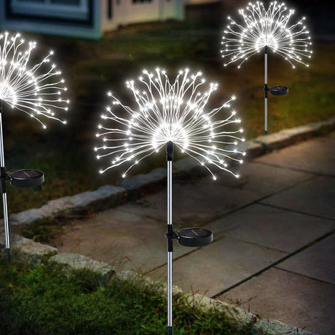 200 Led High Brightness Solar  String  Light Low Power Consumption Waterproof 8 Lighting Modes Outdoor Courtyards Garden Decoration Lamp 8 modes, 200 lights, white ZopiStyle