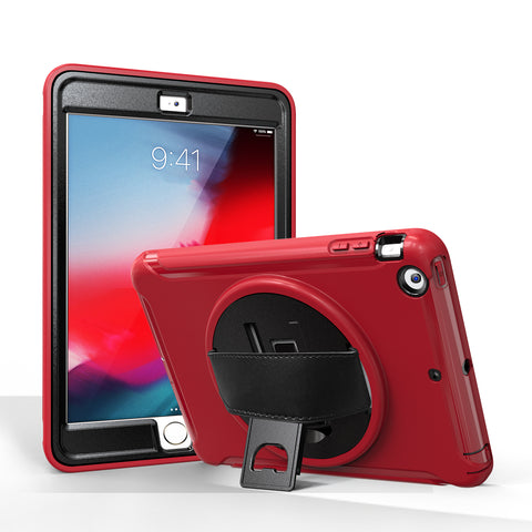 For ipad MINI 1 / 2 / 3 Wrist Handle Tri-proof Shockproof Dustproof Anti-fall Protective Cover with Bracket red ZopiStyle