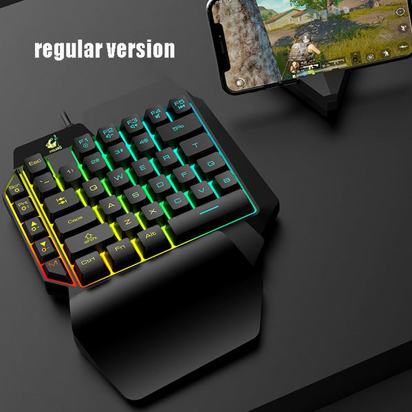 One-Handed Keyboard Left-Hand Gaming Keyboard 39-Key Full Key USB Interface Support for Backlight  Ordinary keycap version ZopiStyle