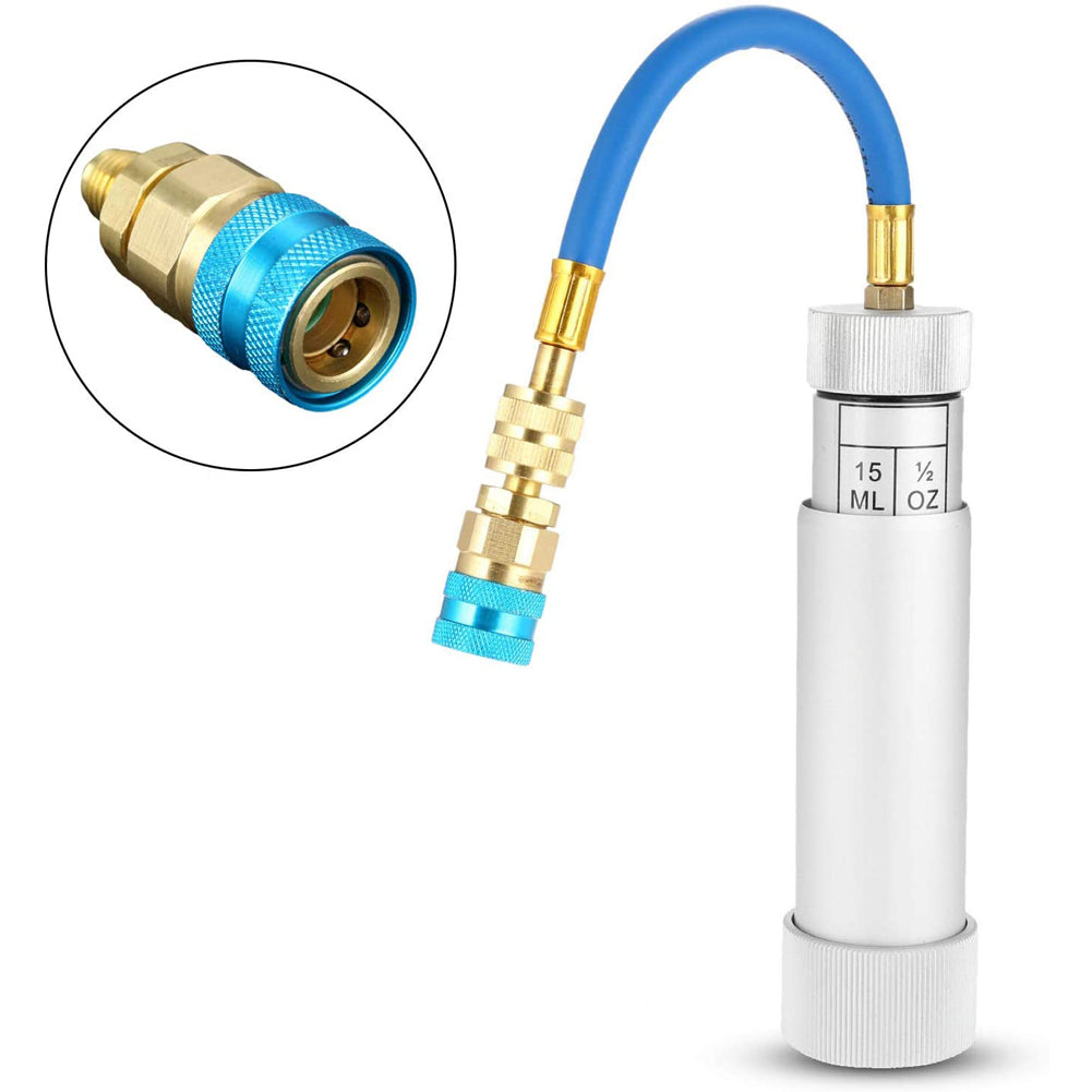 A/C Oil and Dye Injector Hand Turn Screw-in Air Conditioning Coolant Filling Tube Injection Tool ZopiStyle