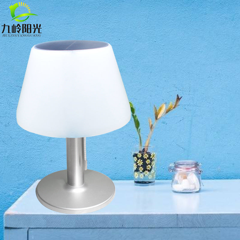 LED Waterproof Stainless Steel Solar Powered Table Lamp Basic Desk Lamp for Bedroom Outdoor  white light ZopiStyle
