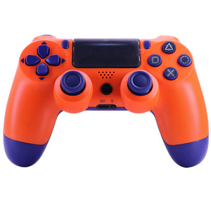 4.0 Wireless Bluetooth Controller Gamepad with Light Strip for PS4 Transparent red ZopiStyle