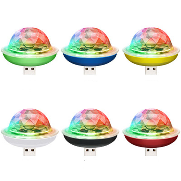 LED RGB Disco Stage Light DC 5V USB Magic Ball Light Sound Activated for Mobile Phone Party Family Decoration Huawei TYPE-C connector ZopiStyle