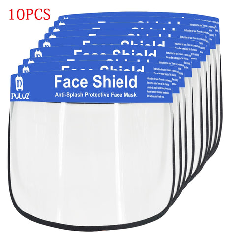 2/5/10PCS Face Shield Transparent Face Guard Spittle Prevention Masks Anti-Splash Protective Mask Cooking Face Covers 10pcs ZopiStyle