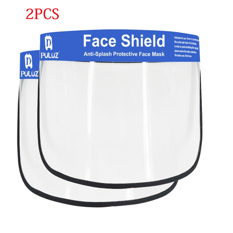 2/5/10PCS Face Shield Transparent Face Guard Spittle Prevention Masks Anti-Splash Protective Mask Cooking Face Covers 2pcs ZopiStyle