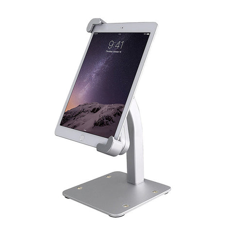 Aluminum Alloy Desk Tablet Stand Stable Cellphone Display Base Adjustable Bracket Holder Compatible for iPad silver ZopiStyle