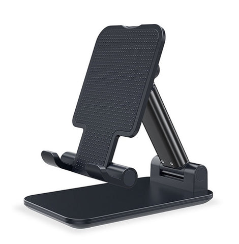 Foldable Phone Stand Metal Cellphone Holder Adjustable Desk Bracket Smartphone Mount Universal for iOS/Android Moble Phone Black ZopiStyle