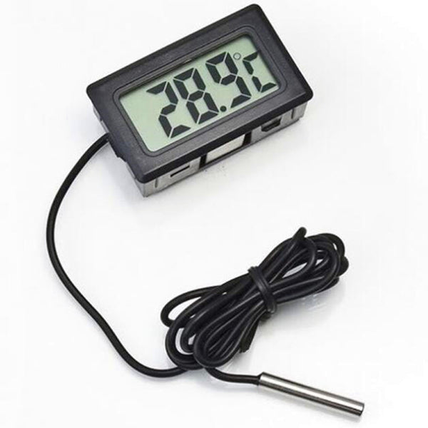 Mini LCD Digital Thermometer Fridge Freezer Thermometer for Fish Tank Aquarium black ZopiStyle