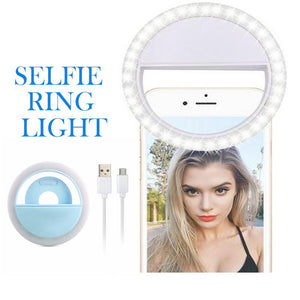 Led Selfie Ring  Light Portable Rechargeable Fill-in Flash Led Light 3 Light Settings 36 Led Beads For Video Makeup Photography RK12 white rechargeable ZopiStyle