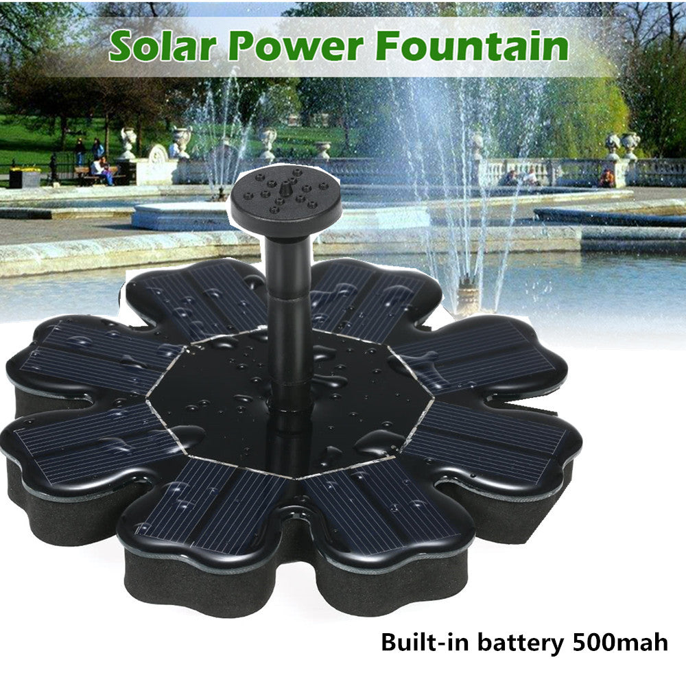 Petal Shaped Solar Water Fountain for Landscape Decoration QR-0525 ZopiStyle