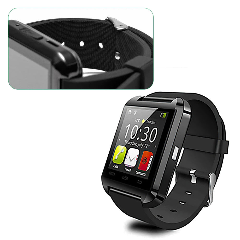 U8 Digital Smart  Watch Built-in Rechargeable Battery Sports Tracker For Watch Time Pedometer Calories Alarm Clock Sleep Monitoring black ZopiStyle