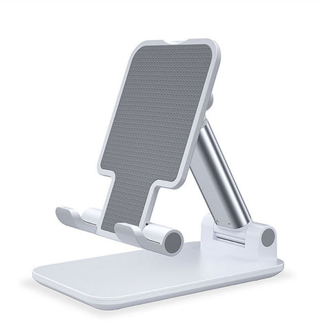 Foldable Phone Stand Metal Cellphone Holder Adjustable Desk Bracket Smartphone Mount Universal for iOS/Android Moble Phone White ZopiStyle