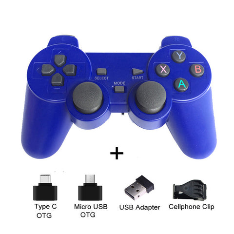 2.4G Wireless Gamepad Joystick Remote Controller for PS3 Android Phone TV Box Laptops PC blue ZopiStyle