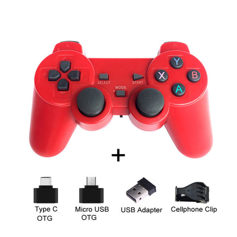 2.4G Wireless Gamepad Joystick Remote Controller for PS3 Android Phone TV Box Laptops PC red ZopiStyle