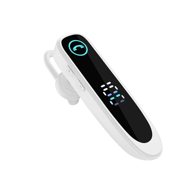 A20 Digital Display Wireless Bluetooth-compatible  5.0  Earphones High-capacity Battery Ipx7 Waterproof Ear-mounted Headset White ZopiStyle