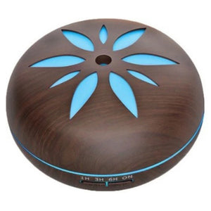 7 colour wood grain humidifier Household Air Humidifier Colorful Lights Air Purifying Mist Maker Deep wood grain (no remote control)_U.S. regulations ZopiStyle