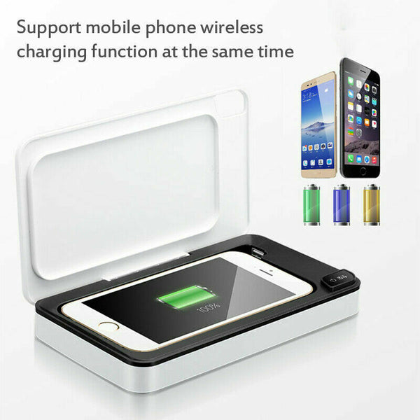 Charger Multifunction Mobile Phone Ultraviolet Sterilizer Wireless Charger Cleaner Sterilizer Jewelry Sterilizer A02 wireless charging ZopiStyle