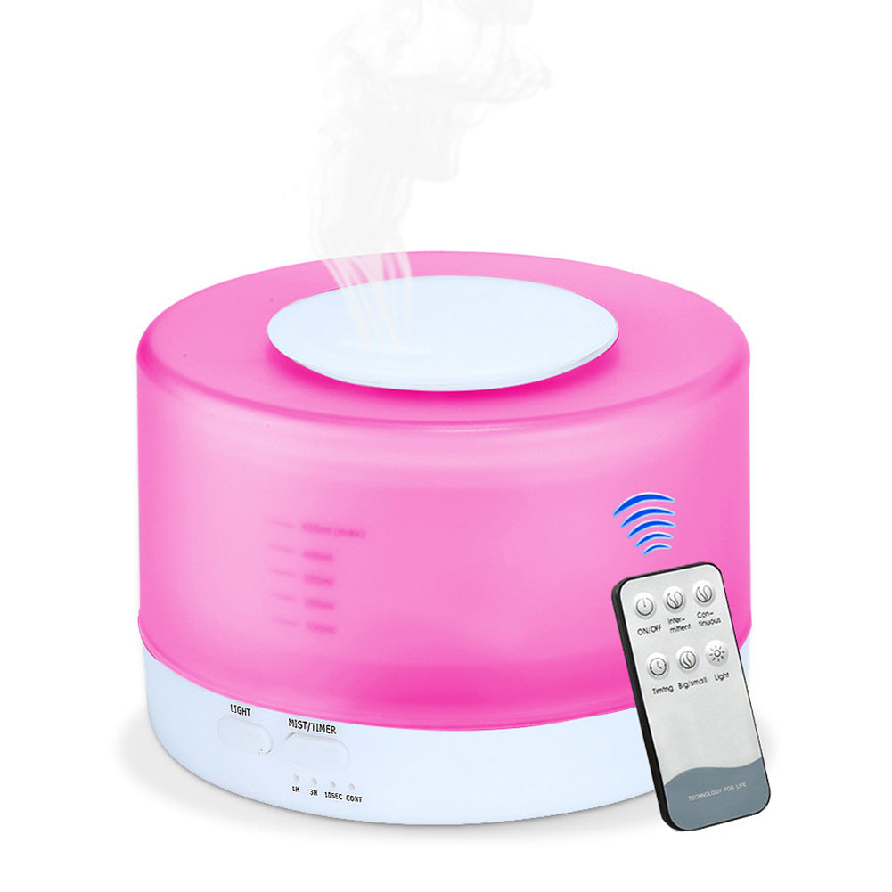 500ml ultrasonic humidifier Household Air Humidifier Colorful Lights Air Purifying Mist Maker white_U.S. regulations ZopiStyle