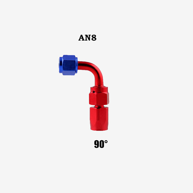 Professional AN8 Swivel Hose End Fitting Adapter for Oil/Fuel/Gas Hose Line 90 degrees ZopiStyle