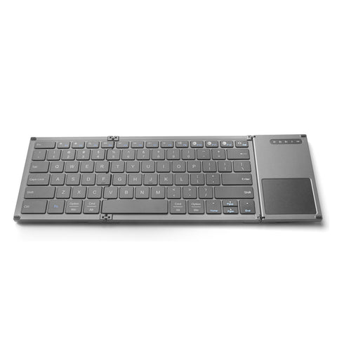 Folding Wireless Bluetooth-compatible  Keyboard 140mah Lithium Battery Compatible For Mediapad M2 10 M2 8 M2 8.0 7 7.0 10.1 Pro Tablet Pc Silver gray ZopiStyle